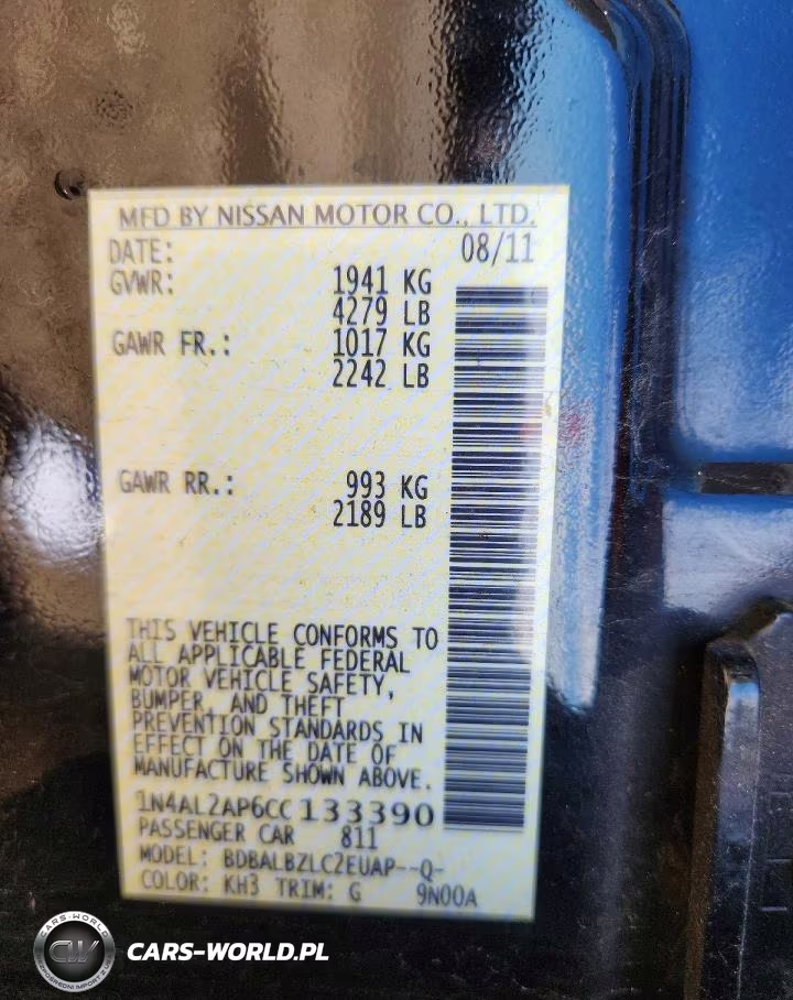 2012 Nissan Altima 2.5 VIN:1N4AL2AP6CC133390 - 12