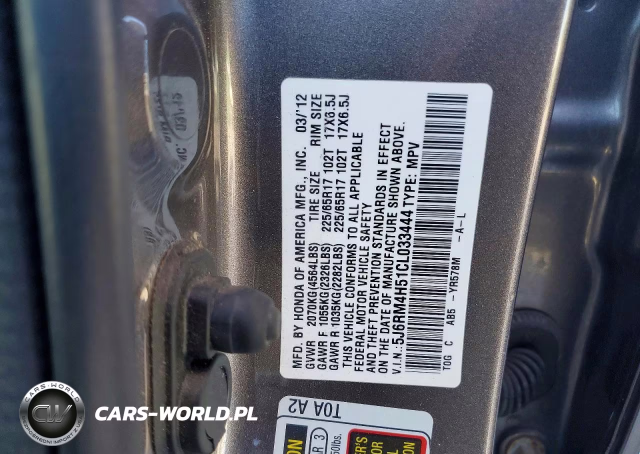 2012 Honda Cr-V Ex VIN:5J6RM4H51CL033444 - 13
