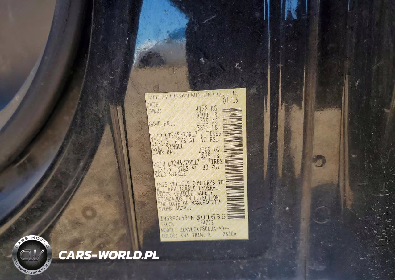 2015 Nissan Nv 2500 VIN:1N6BF0LY3FN801636 - 13