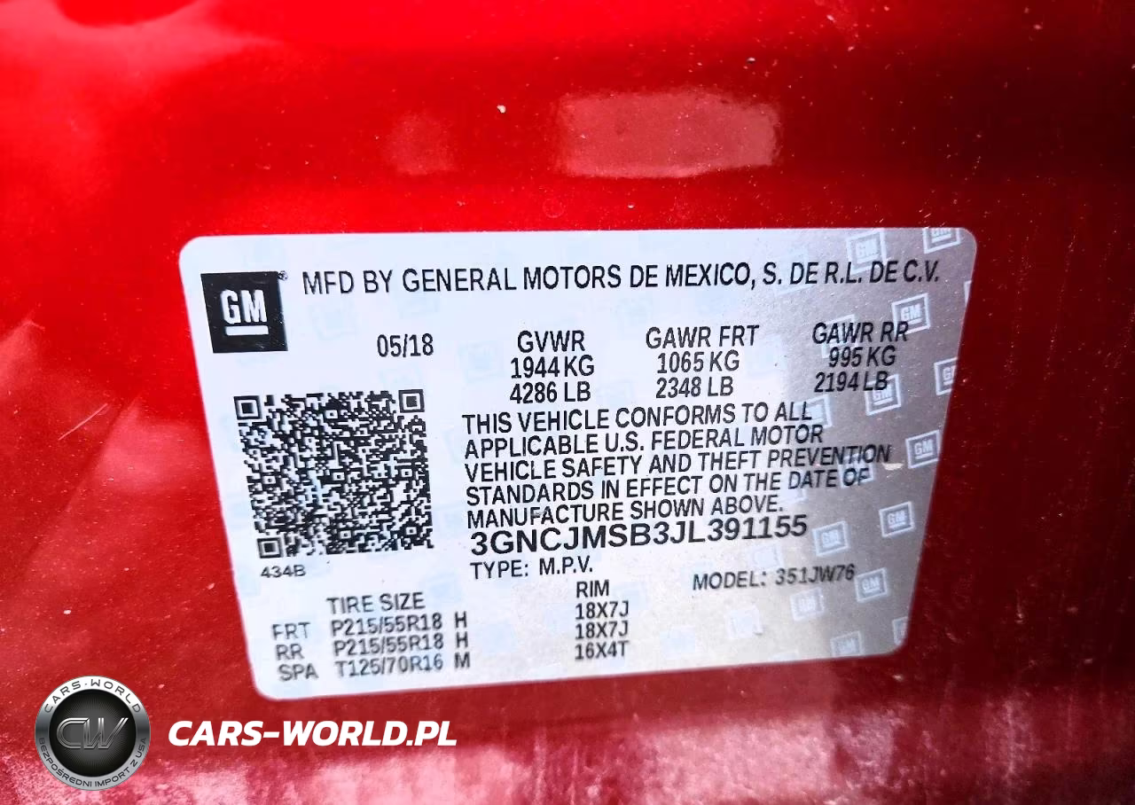 2018 Chevrolet Trax Premier VIN:3GNCJMSB3JL391155 - 13