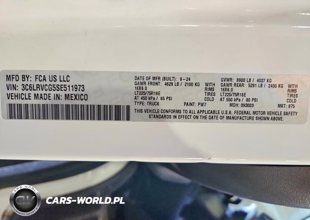 2025 Ram Promaster 2500 Delivery Van VIN:3C6LRVCG5SE511973 - 13