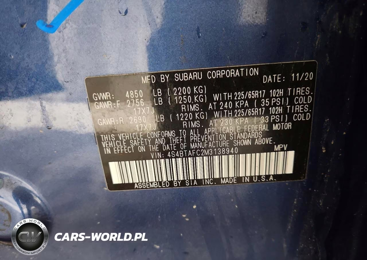 2021 Subaru Outback Premium VIN:4S4BTAFC2M3138940 - 13
