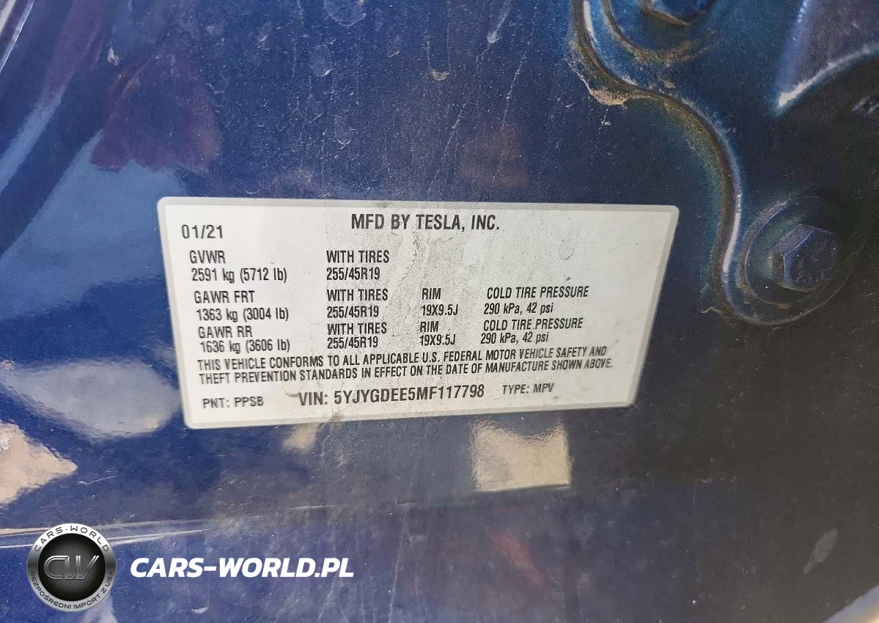 2021 Tesla Model Y VIN:5YJYGDEE5MF117798 - 12