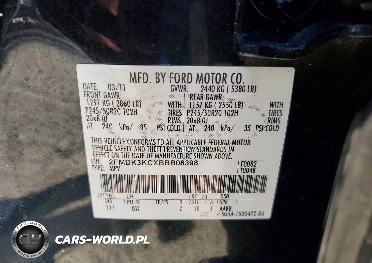 2011 Ford Edge Limited VIN:2FMDK3KCXBBB08398 - 13