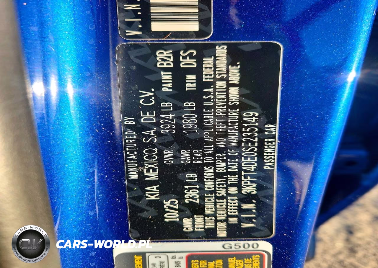 2025 Kia K4 Lxs VIN:3KPFT4DE0SE235149 - 13