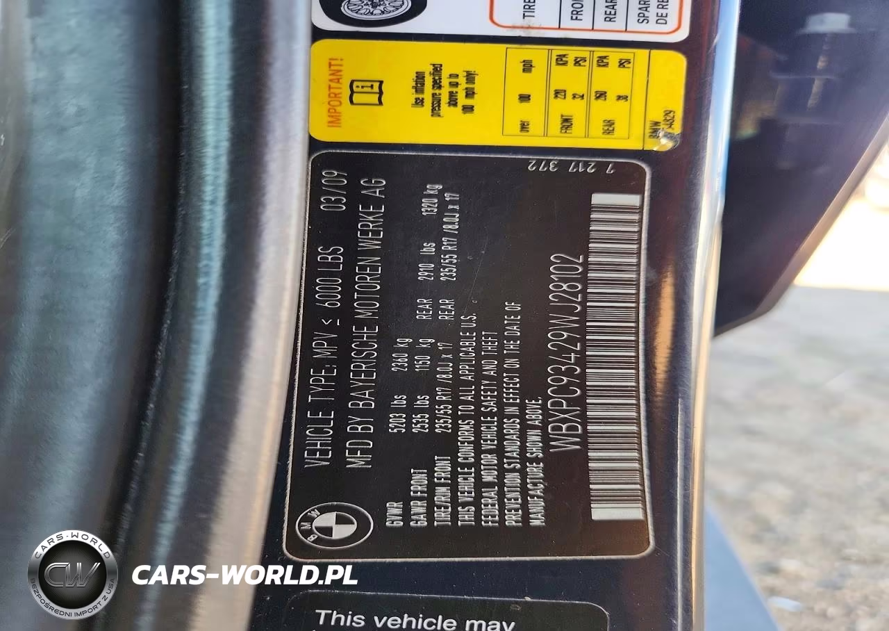2009 BMW X3 xDrive30I VIN:WBXPC93429WJ28102 - 13