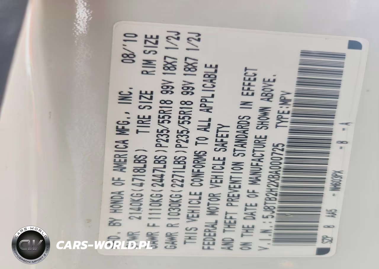 2011 Acura Rdx VIN:5J8TB2H2XBA000725 - 12