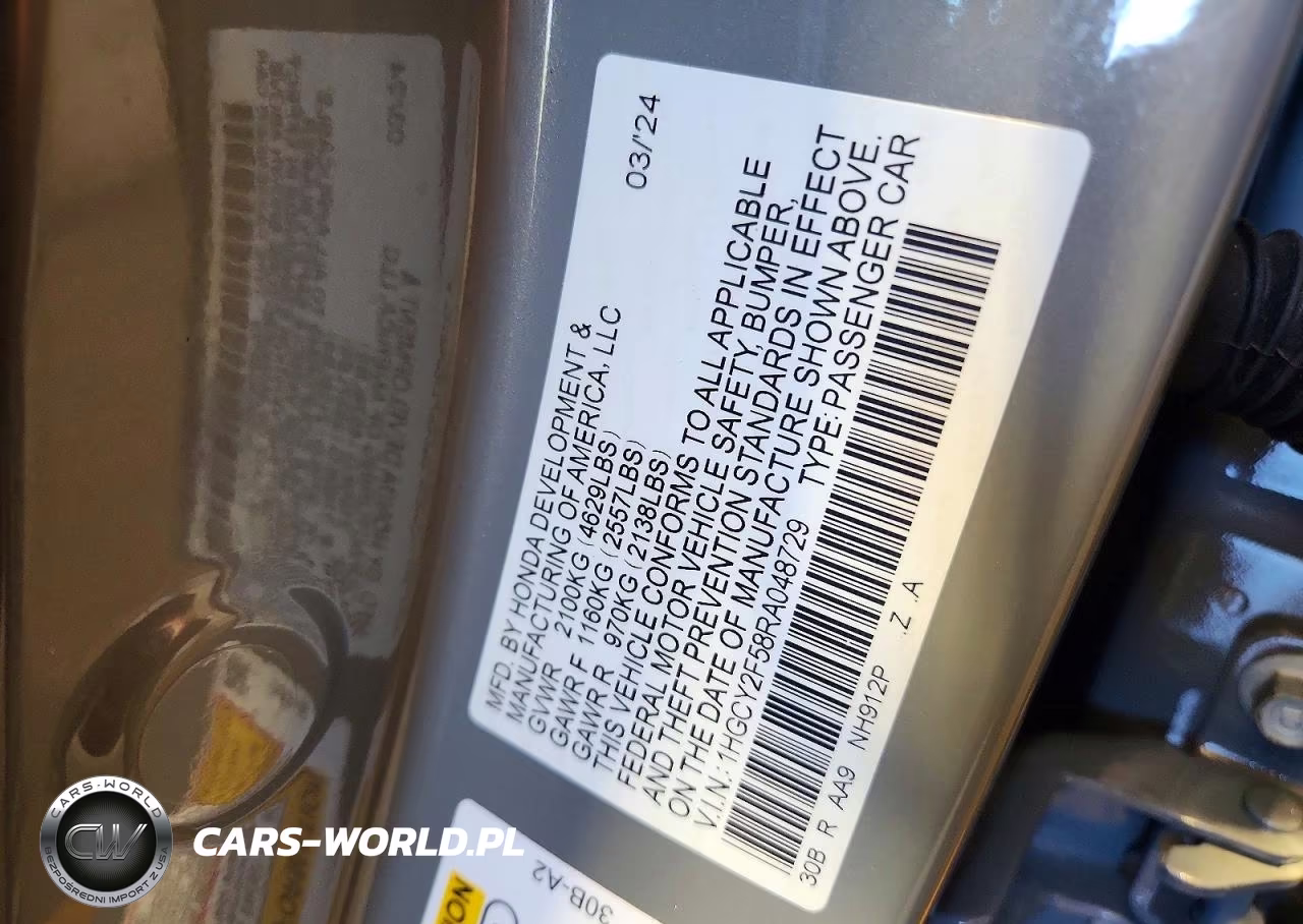 2024 Honda Accord Hybrid Sport VIN:1HGCY2F58RA048729 - 12