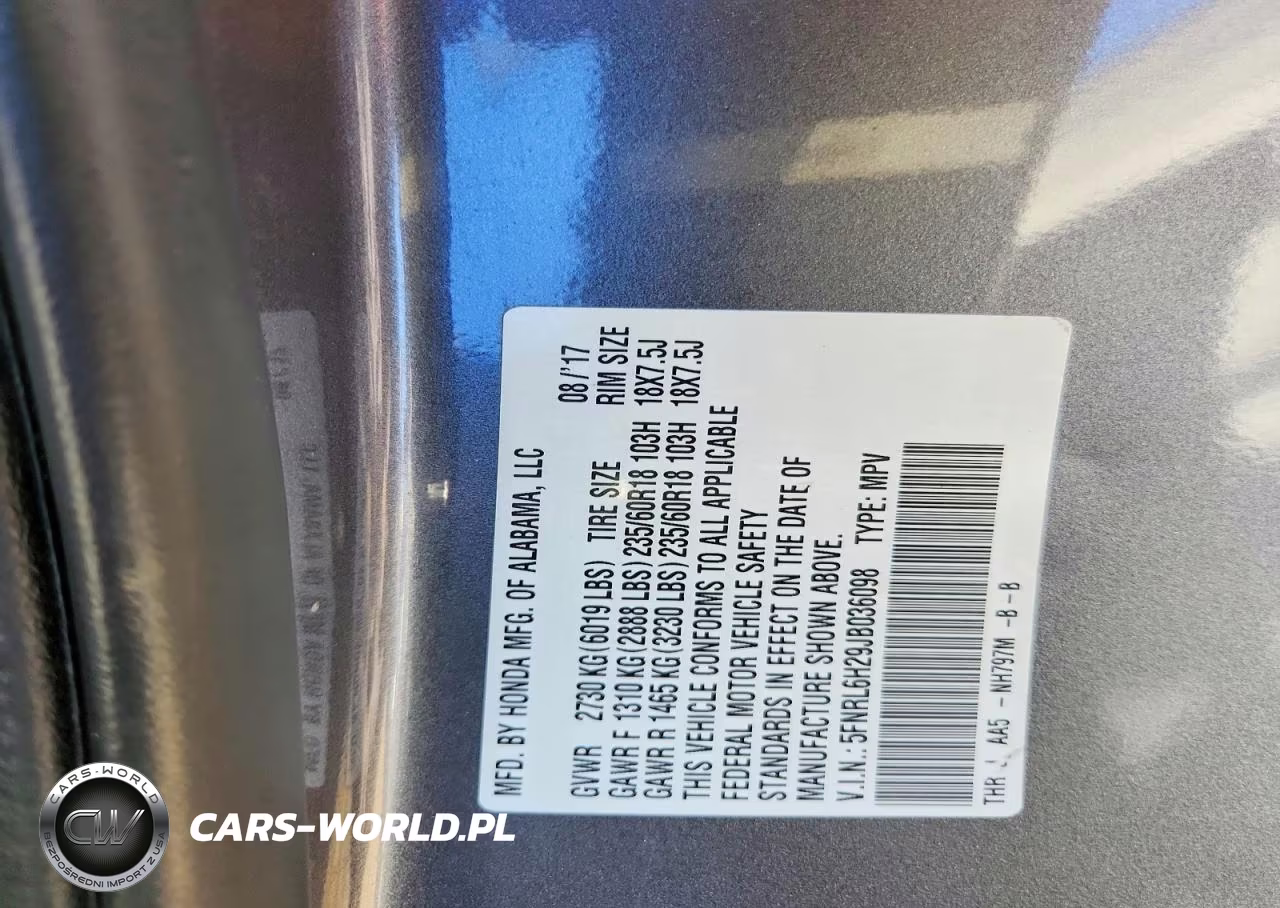 2018 Honda Odyssey Lx VIN:5FNRL6H29JB036098 - 14