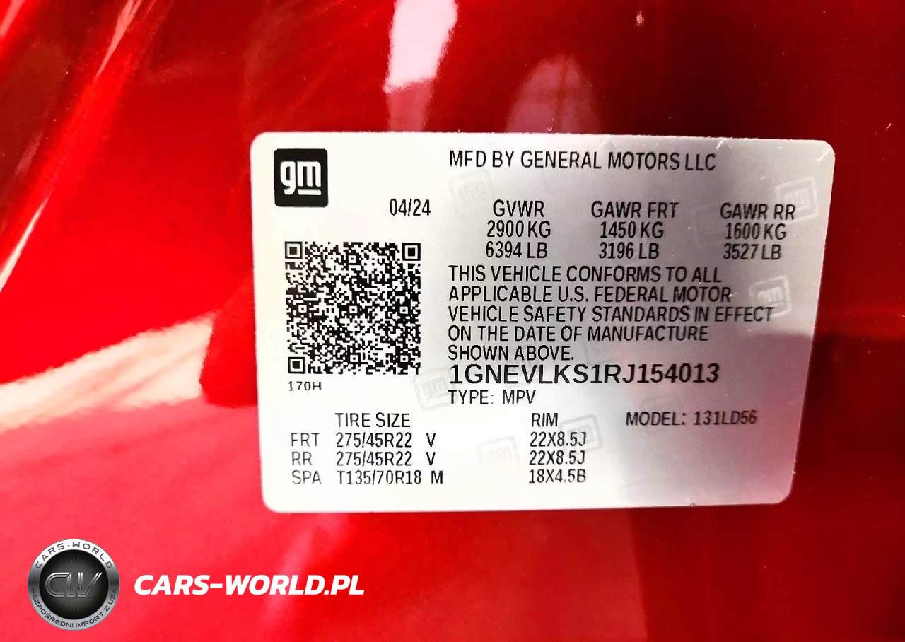2024 Chevrolet Traverse Rs VIN:1GNEVLKS1RJ154013 - 13