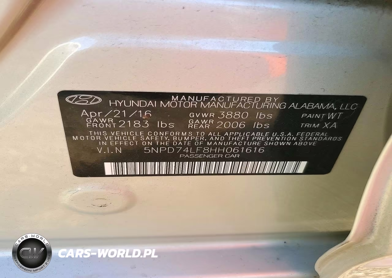 2017 Hyundai Elantra Se VIN:5NPD74LF8HH061616 - 12
