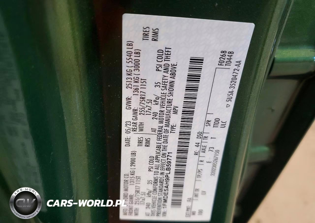 2023 Ford Bronco Base VIN:1FMDE5AH9PLB59771 - 14