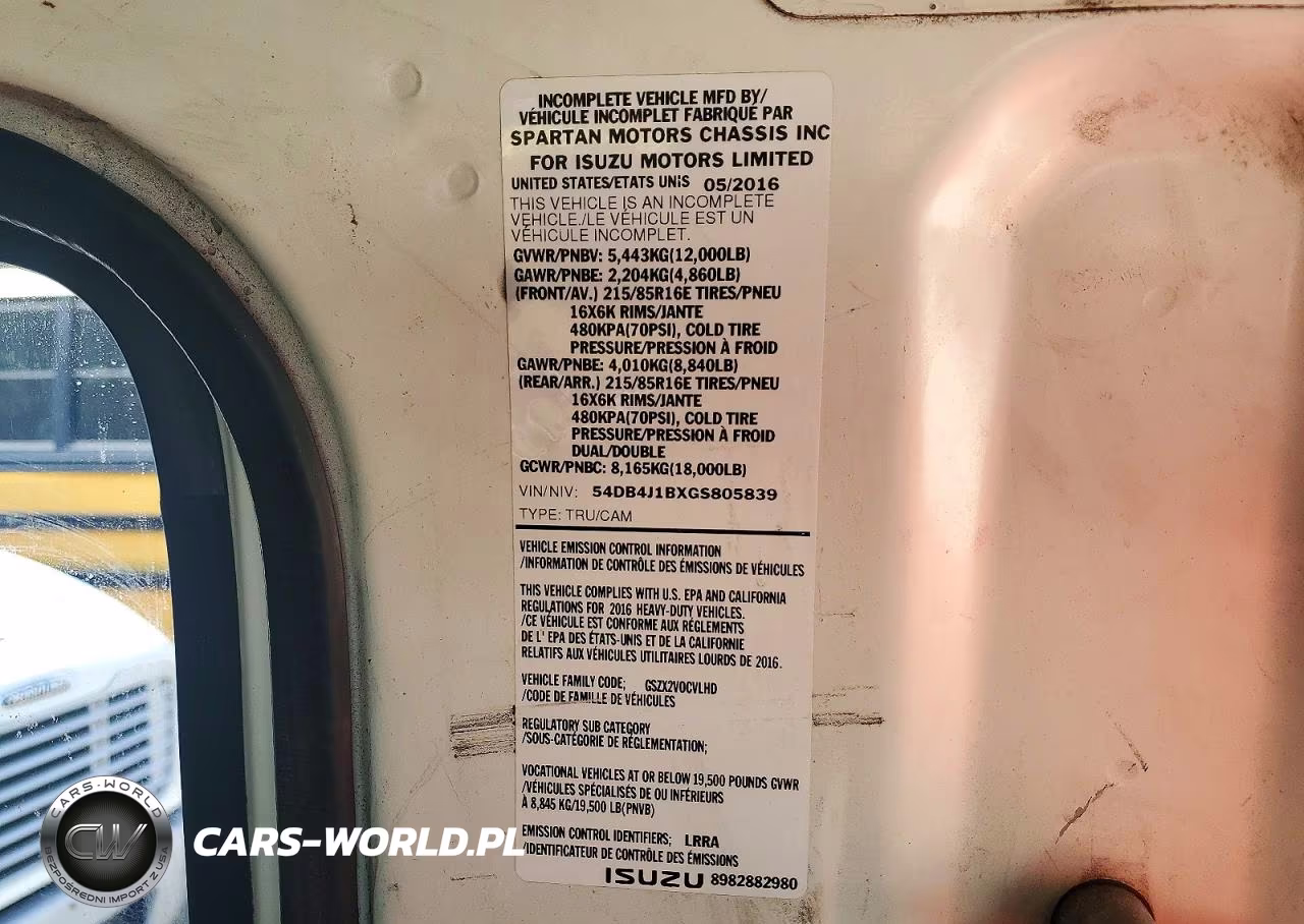 2016 Isuzu Npr Hd Dump Truck VIN:54DB4J1BXGS805839 - 13