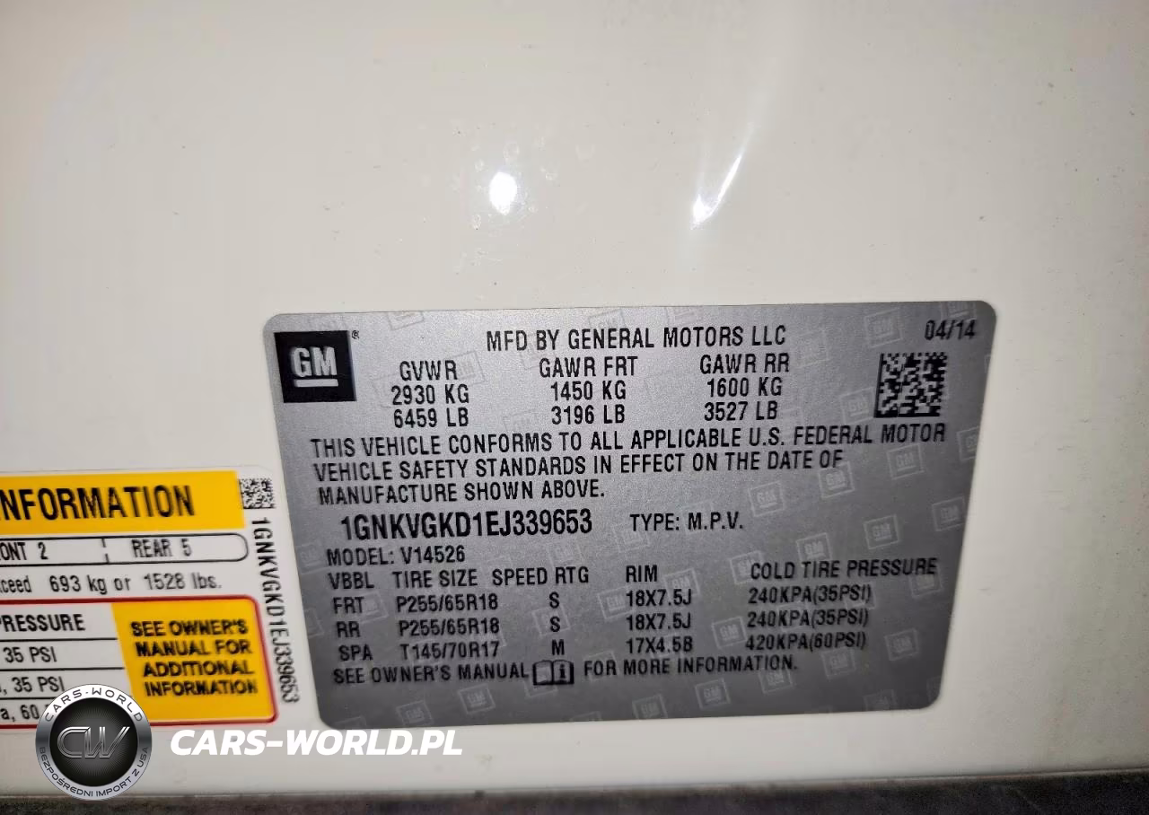 2014 Chevrolet Traverse Lt VIN:1GNKVGKD1EJ339653 - 13