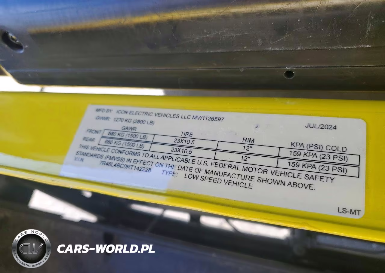 2024 Icon Ev Golf Cart VIN:7R46L4BC0RT142228 - 10