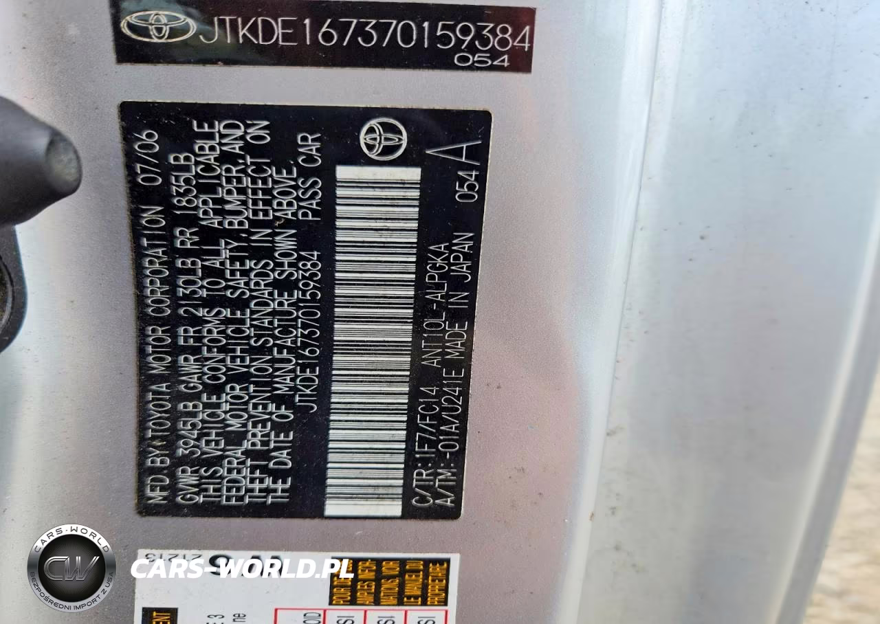 2007 Scion Tc Base VIN:JTKDE167370159384 - 13
