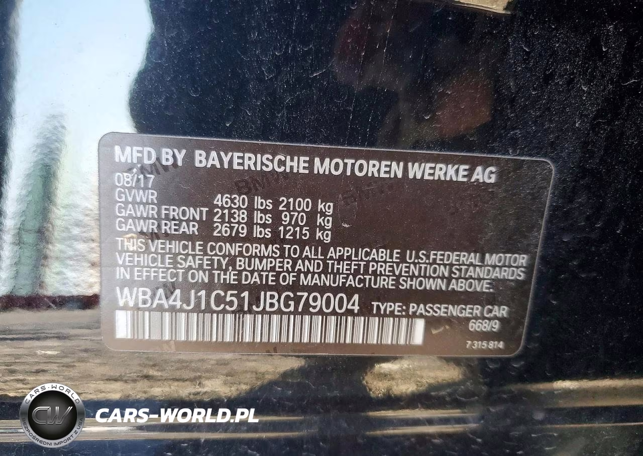 2018 BMW 430I Gran Coupe VIN:WBA4J1C51JBG79004 - 13