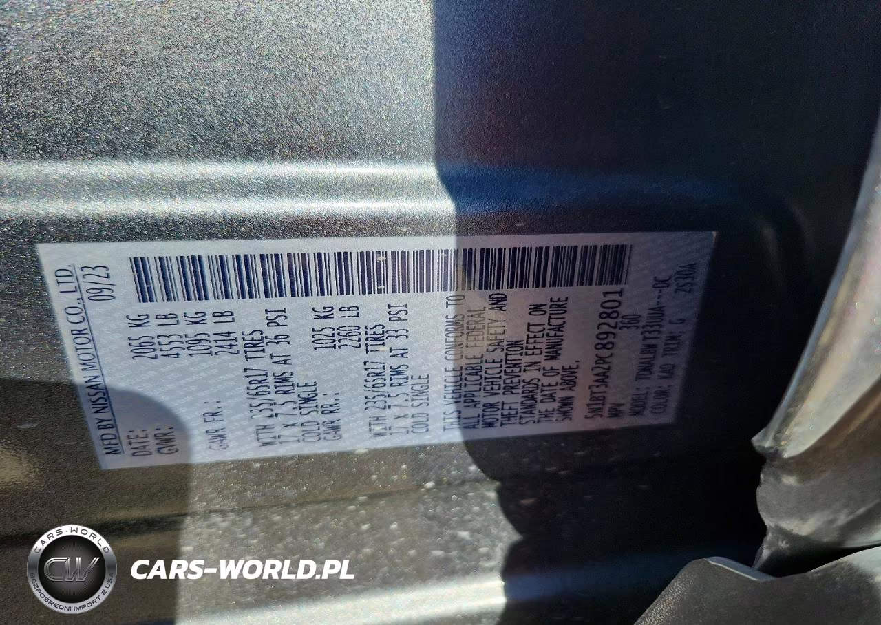 2023 Nissan Rogue S VIN:5N1BT3AA2PC892801 - 14