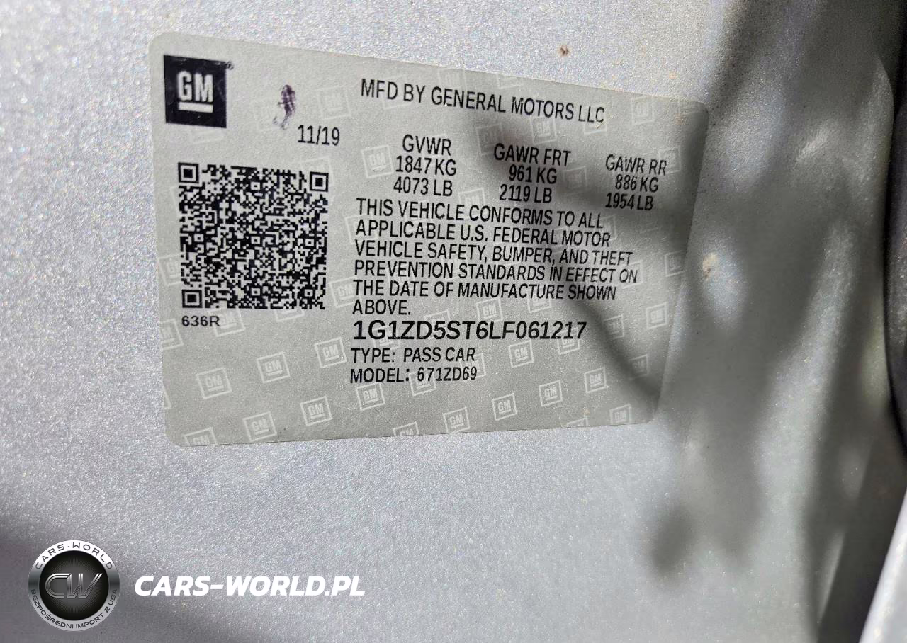 2020 Chevrolet Malibu Lt VIN:1G1ZD5ST6LF061217 - 12