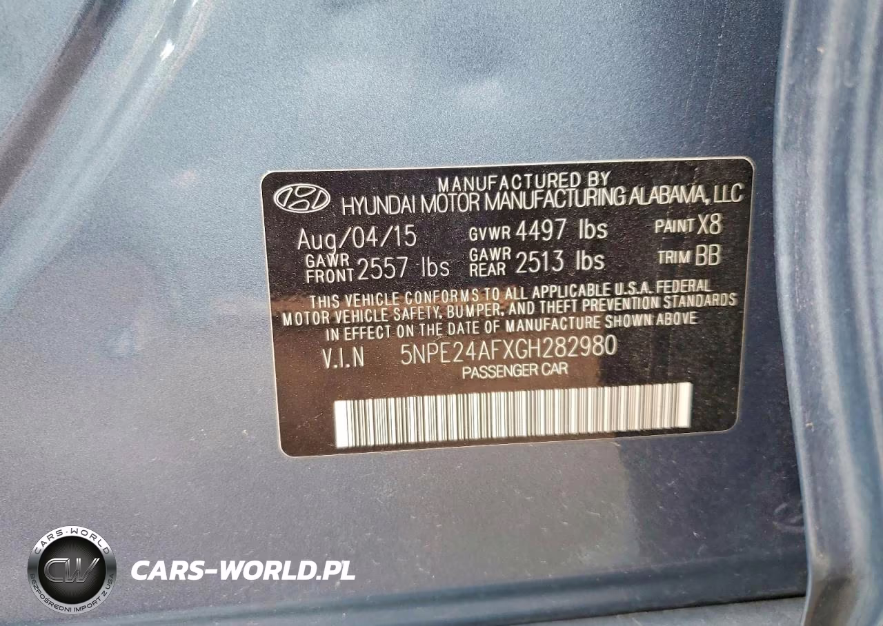 2016 Hyundai Sonata Se VIN:5NPE24AFXGH282980 - 12