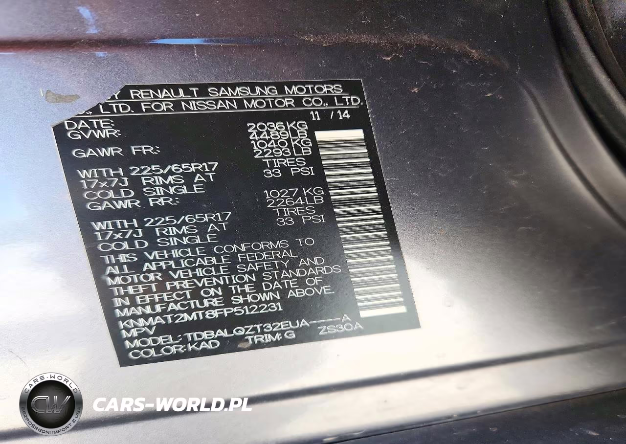 2015 Nissan Rogue Sv VIN:KNMAT2MT8FP512231 - 13
