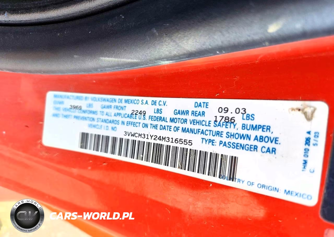 2004 Volkswagen New Beetle Gls VIN:3VWCM31Y24M316555 - 12