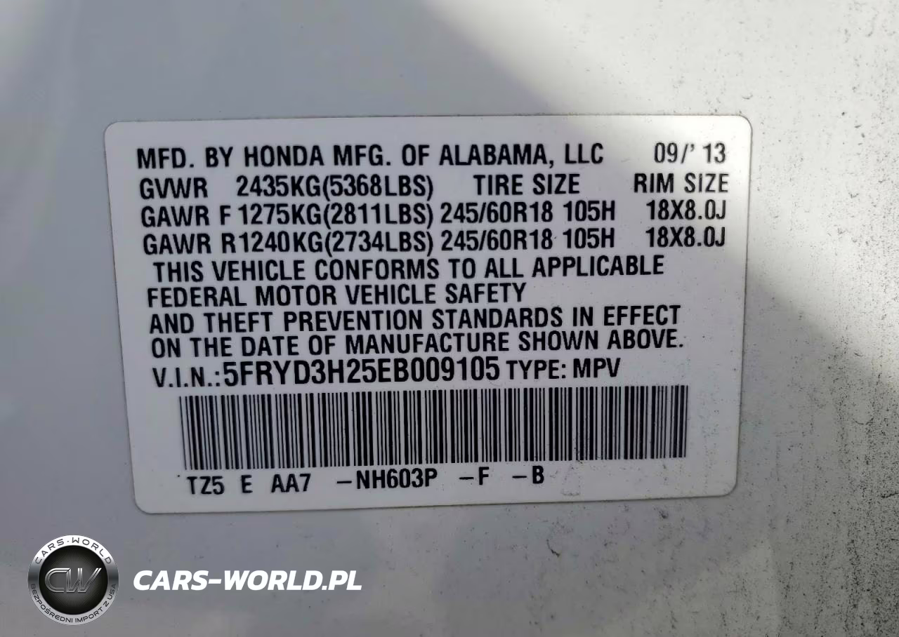 2014 Acura Mdx VIN:5FRYD3H25EB009105 - 14