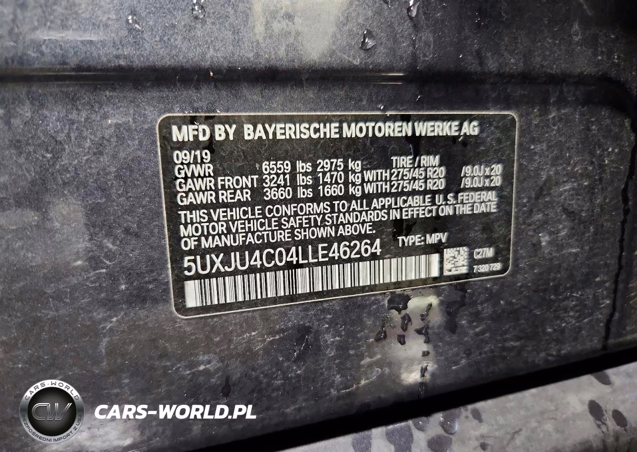 2020 BMW X5 M50I VIN:5UXJU4C04LLE46264 - 12