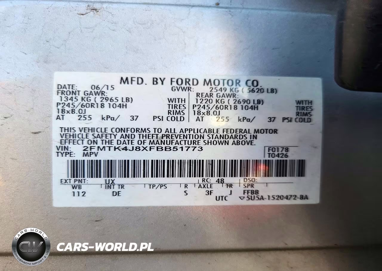 2015 Ford Edge Sel VIN:2FMTK4J8XFBB51773 - 13