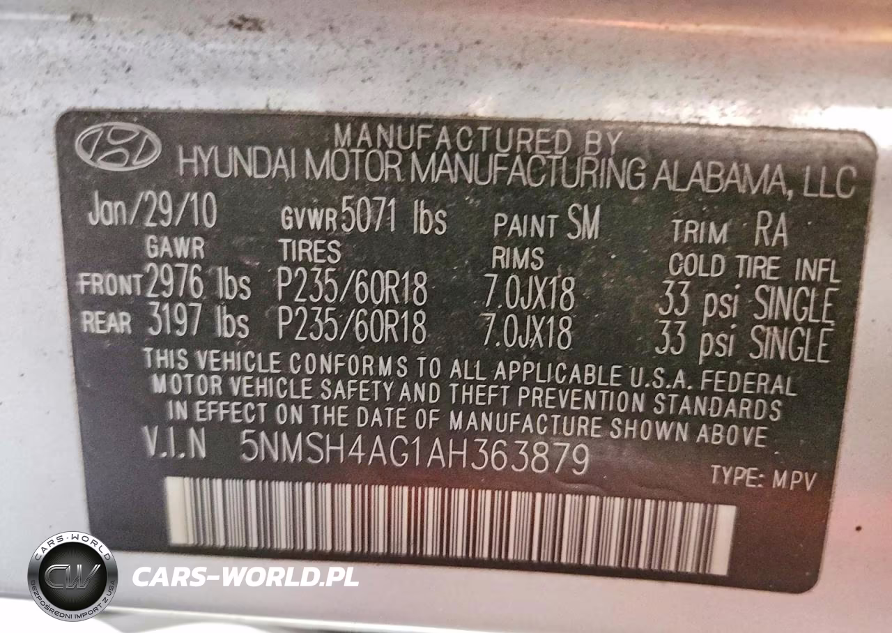 2010 Hyundai Santa Fe Se VIN:5NMSH4AG1AH363879 - 13