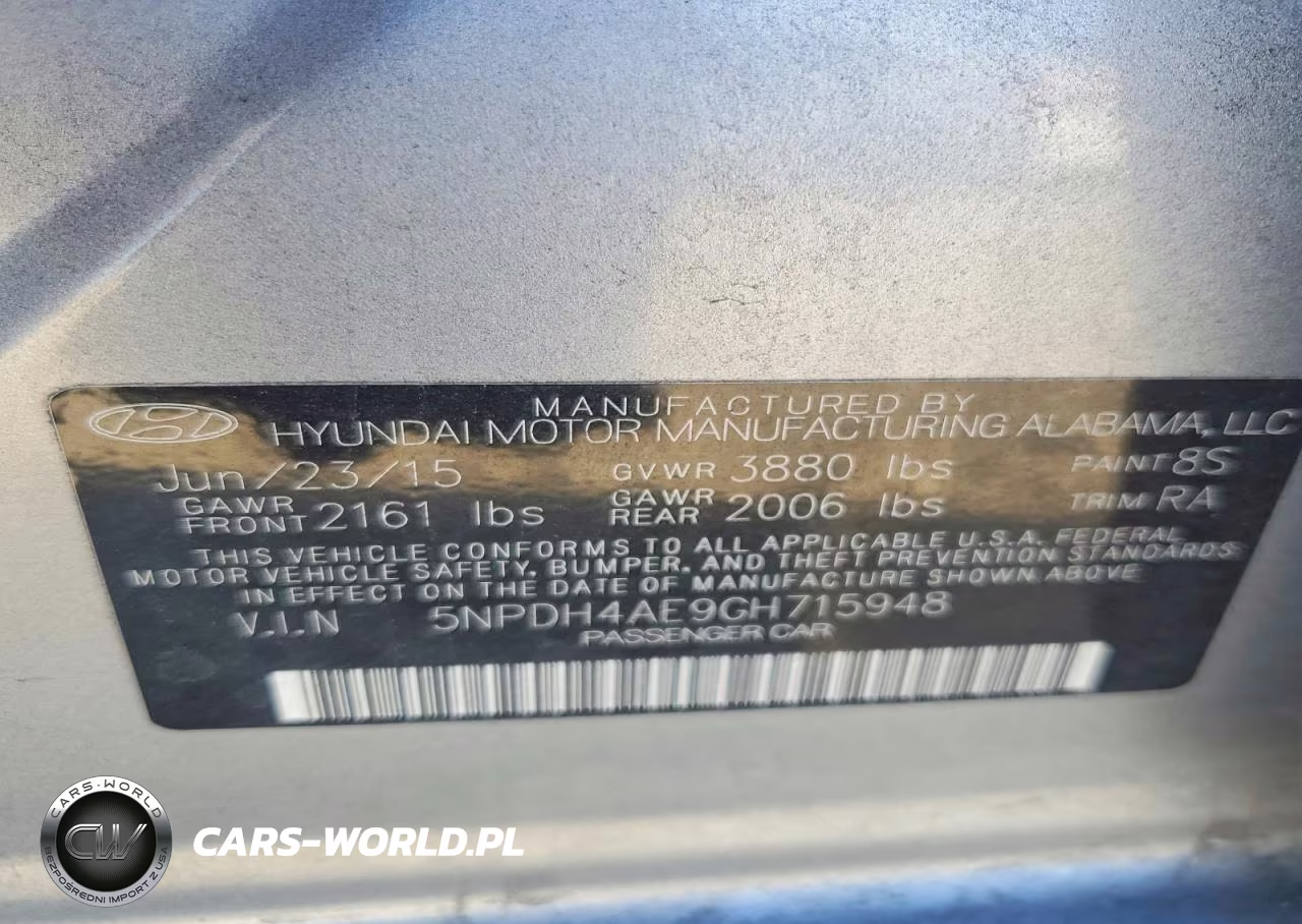 2016 Hyundai Elantra Se VIN:5NPDH4AE9GH715948 - 12