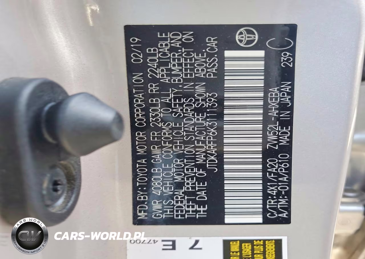 2019 TOYOTA PRIUS PRIME  VIN:JTDKARFP6K3111393 - 12