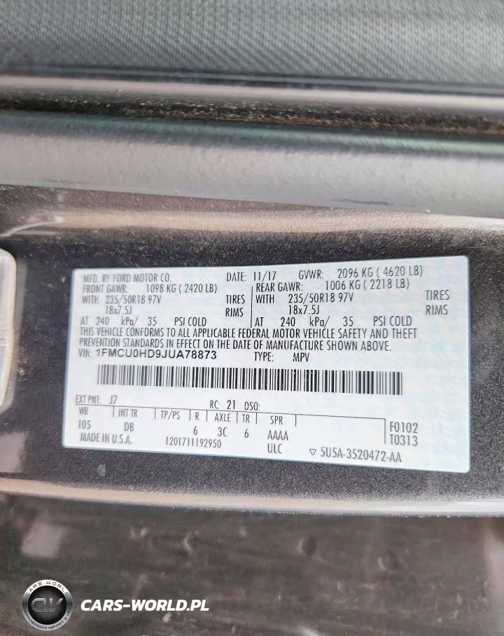 2018 Ford Escape Sel VIN:1FMCU0HD9JUA78873 - 12