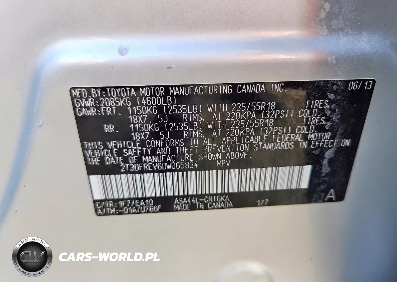 2013 Toyota Rav4 Limited VIN:2T3DFREV6DW065834 - 13