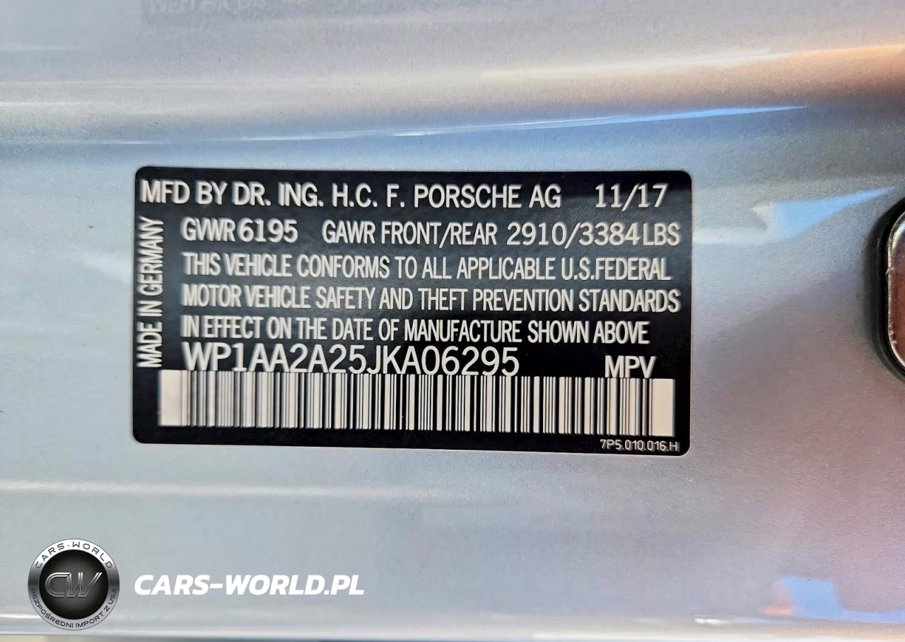 2018 Porsche Cayenne VIN:WP1AA2A25JKA06295 - 13