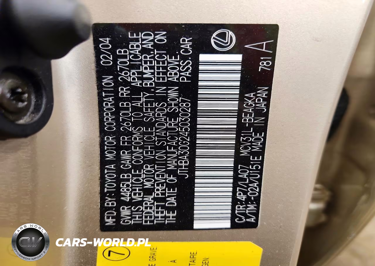 2004 Lexus Es 330 VIN:JTHBA30G245030287 - 12