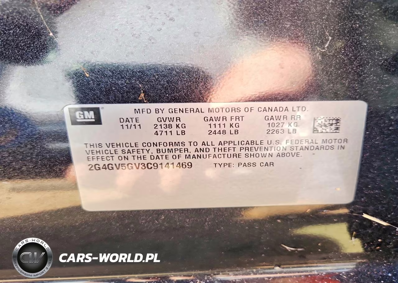 2012 Buick Regal Gs VIN:2G4GV5GV3C9141469 - 12