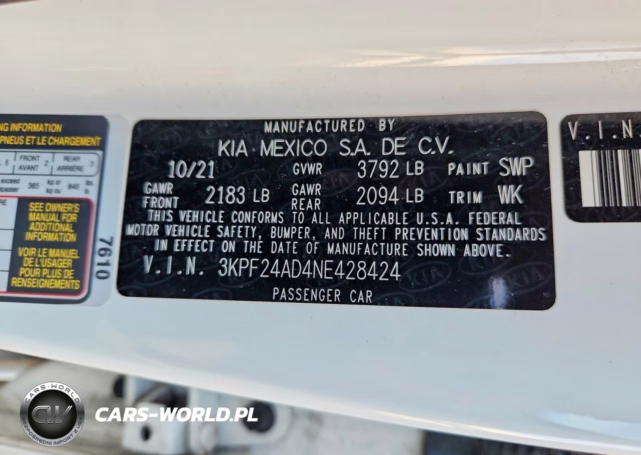 2022 Kia Forte Lxs VIN:3KPF24AD4NE428424 - 12