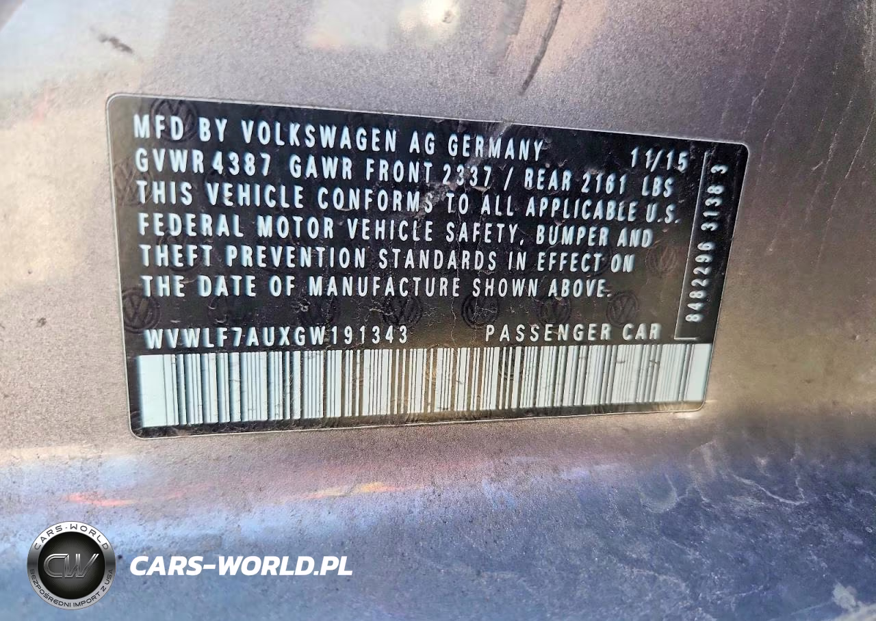 2016 Volkswagen Golf R VIN:WVWLF7AUXGW191343 - 13