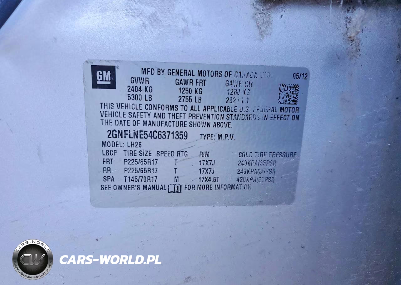 2012 Chevrolet Equinox Lt VIN:2GNFLNE54C6371359 - 13