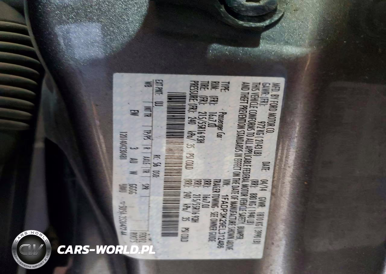 2014 Ford Focus Se VIN:1FADP3K29EL312486 - 12