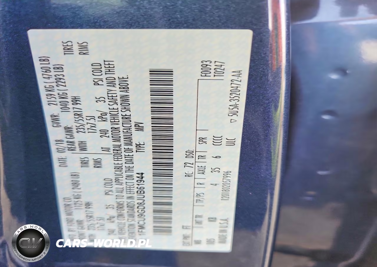 2018 Ford Escape Se VIN:1FMCU9GD8JUB61944 - 13
