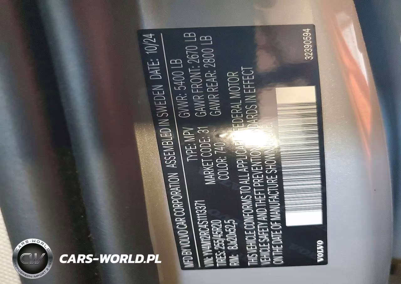 2025 Volvo Xc60 Plus VIN:YV4M12RC4S1113371 - 13