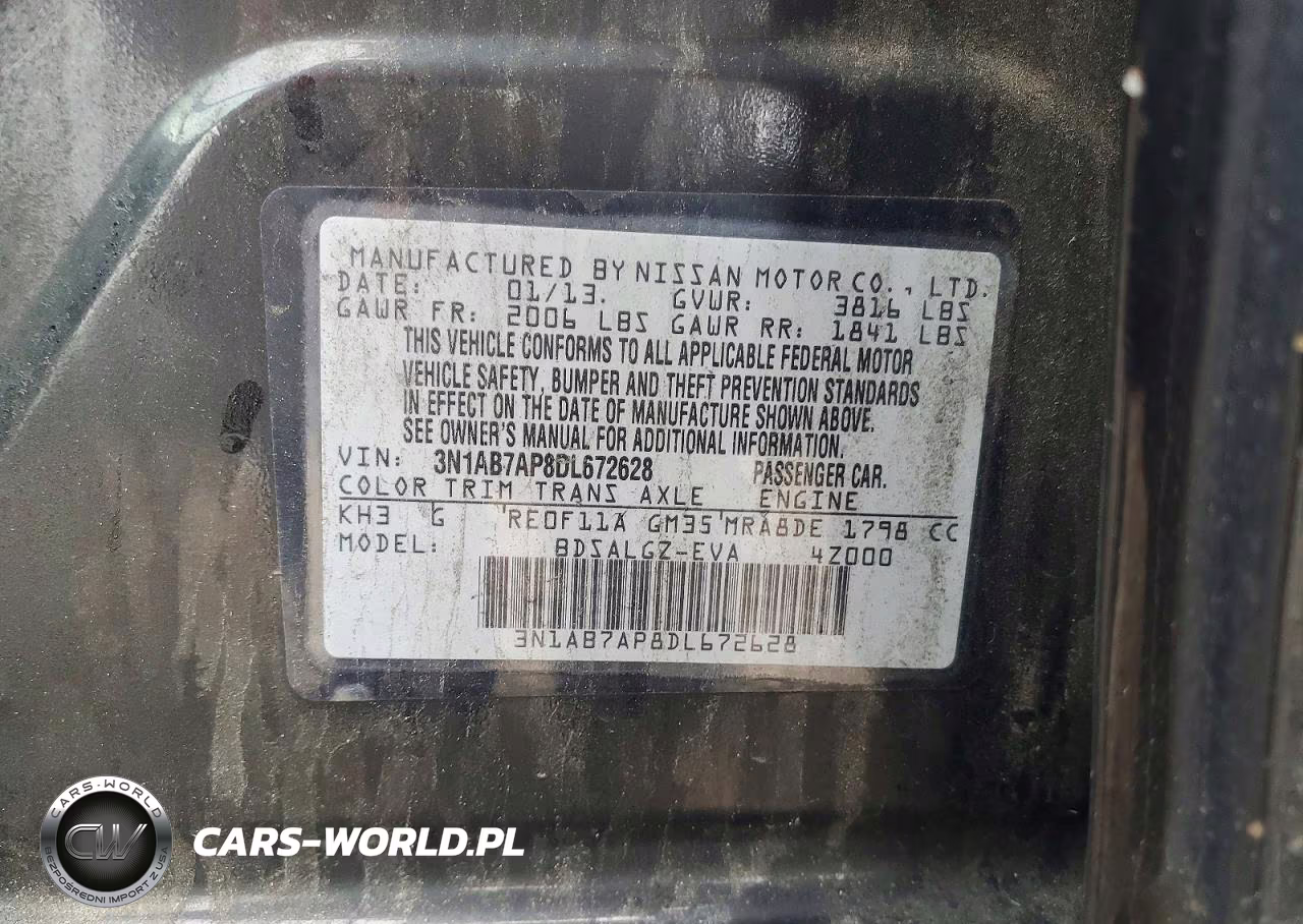 2013 Nissan Sentra S VIN:3N1AB7AP8DL672628 - 13