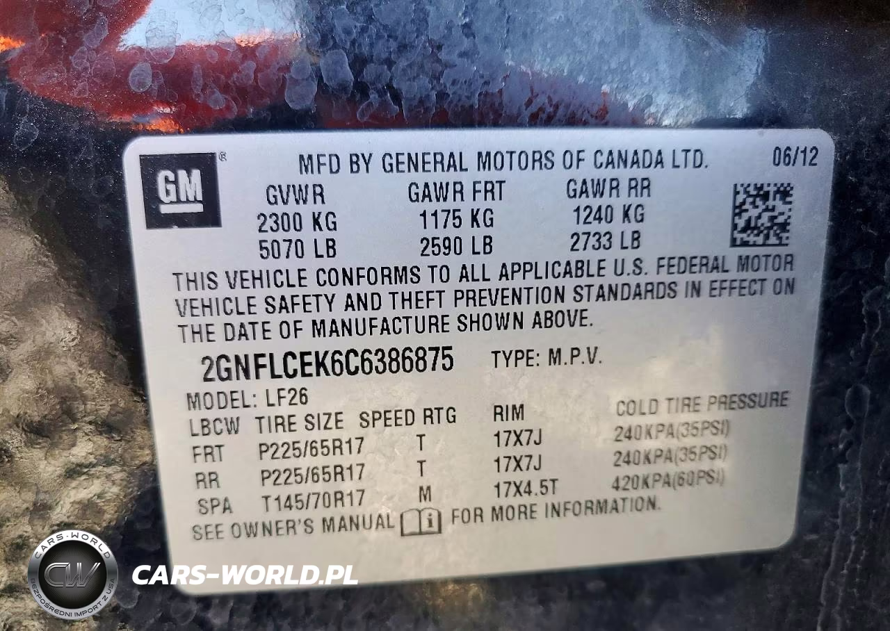 2012 Chevrolet Eqinox VIN:2GNFLCEK6C6386875 - 13