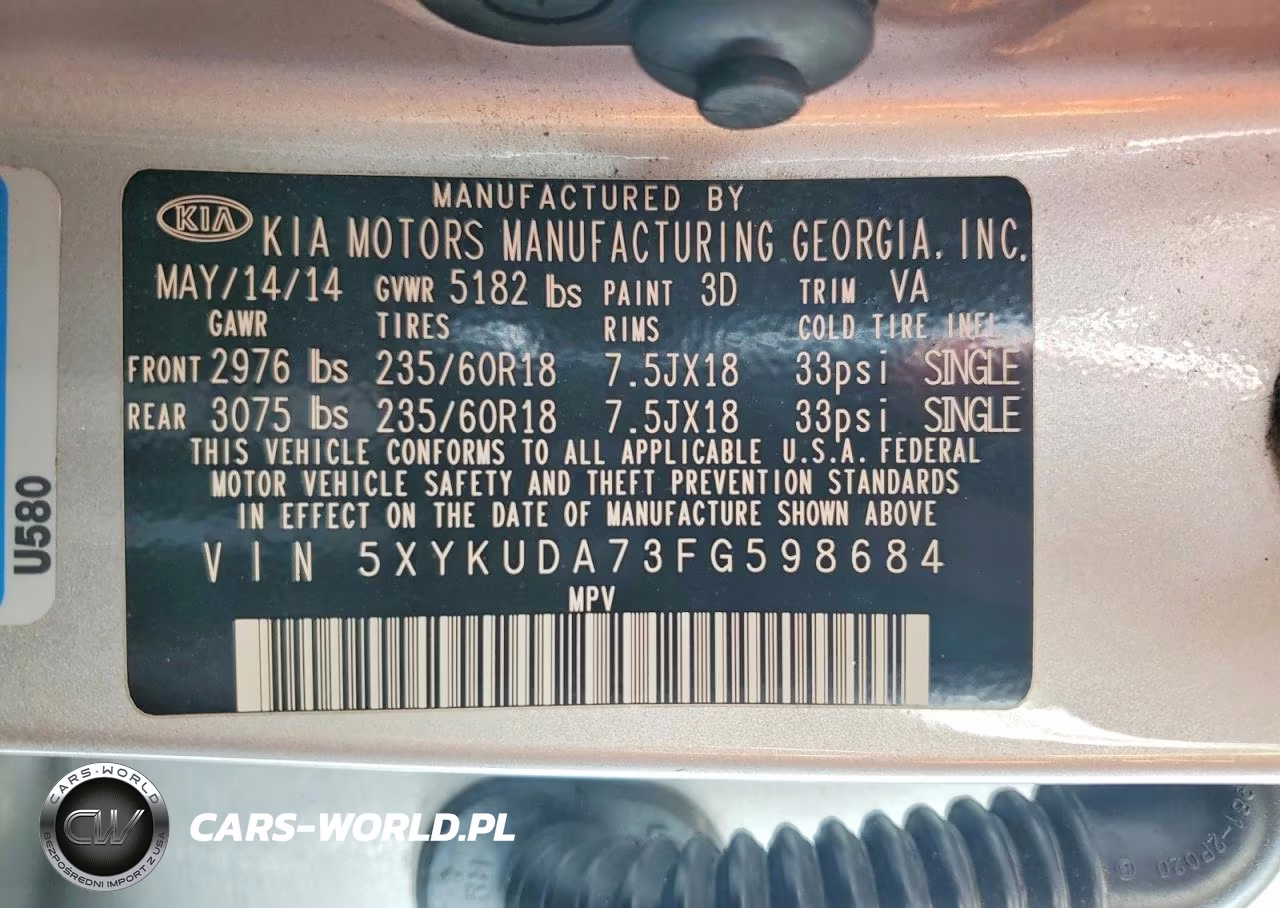 2015 Kia Sorento Ex VIN:5XYKUDA73FG598684 - 13