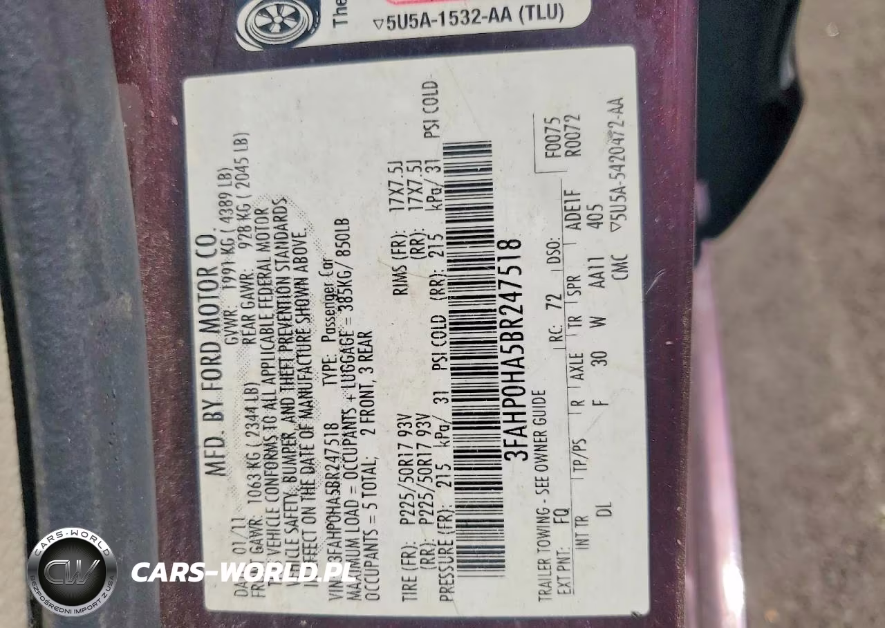 2011 Ford Fusion Se VIN:3FAHP0HA5BR247518 - 12