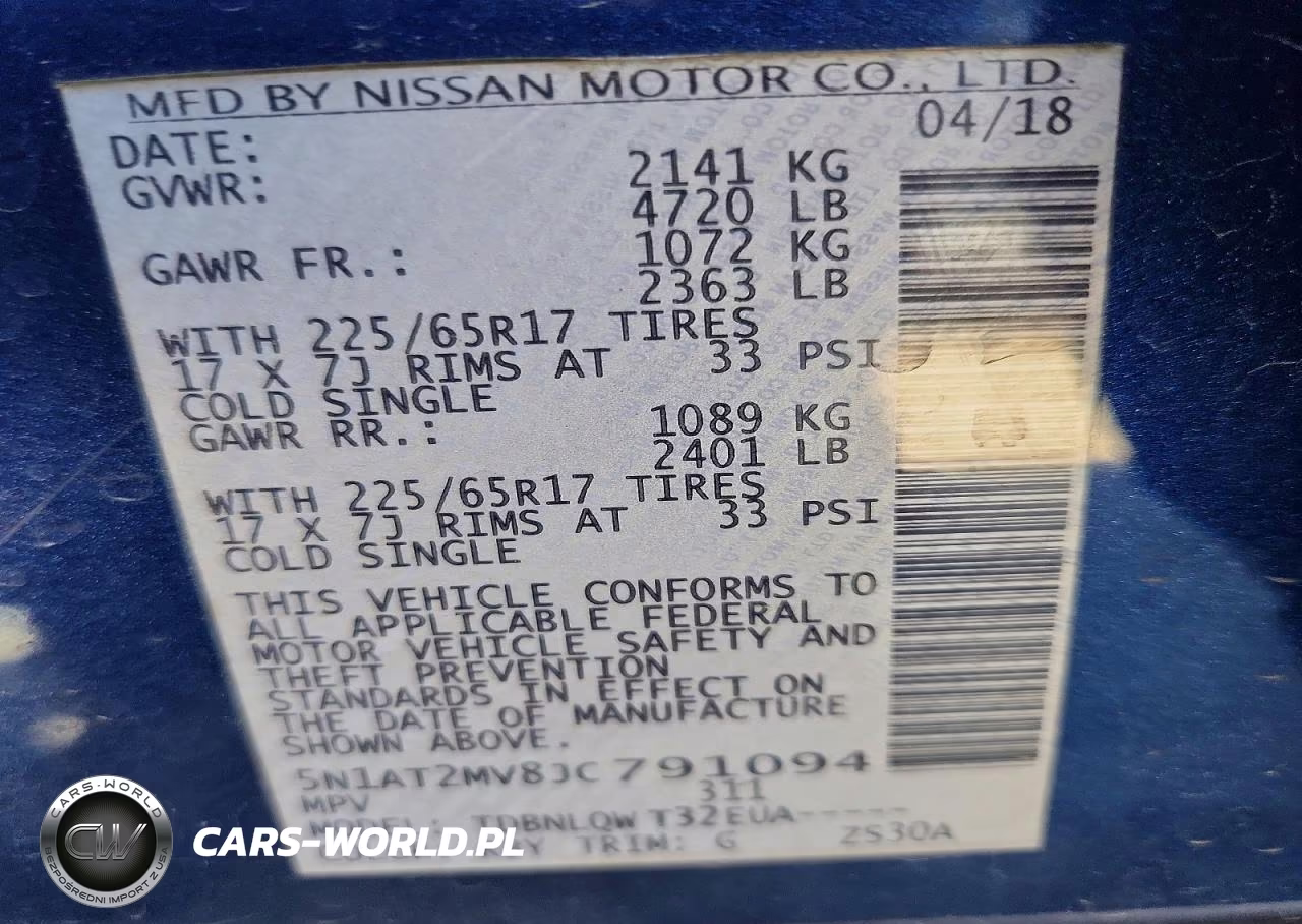 2018 Nissan Rogue Sv VIN:5N1AT2MV8JC791094 - 13