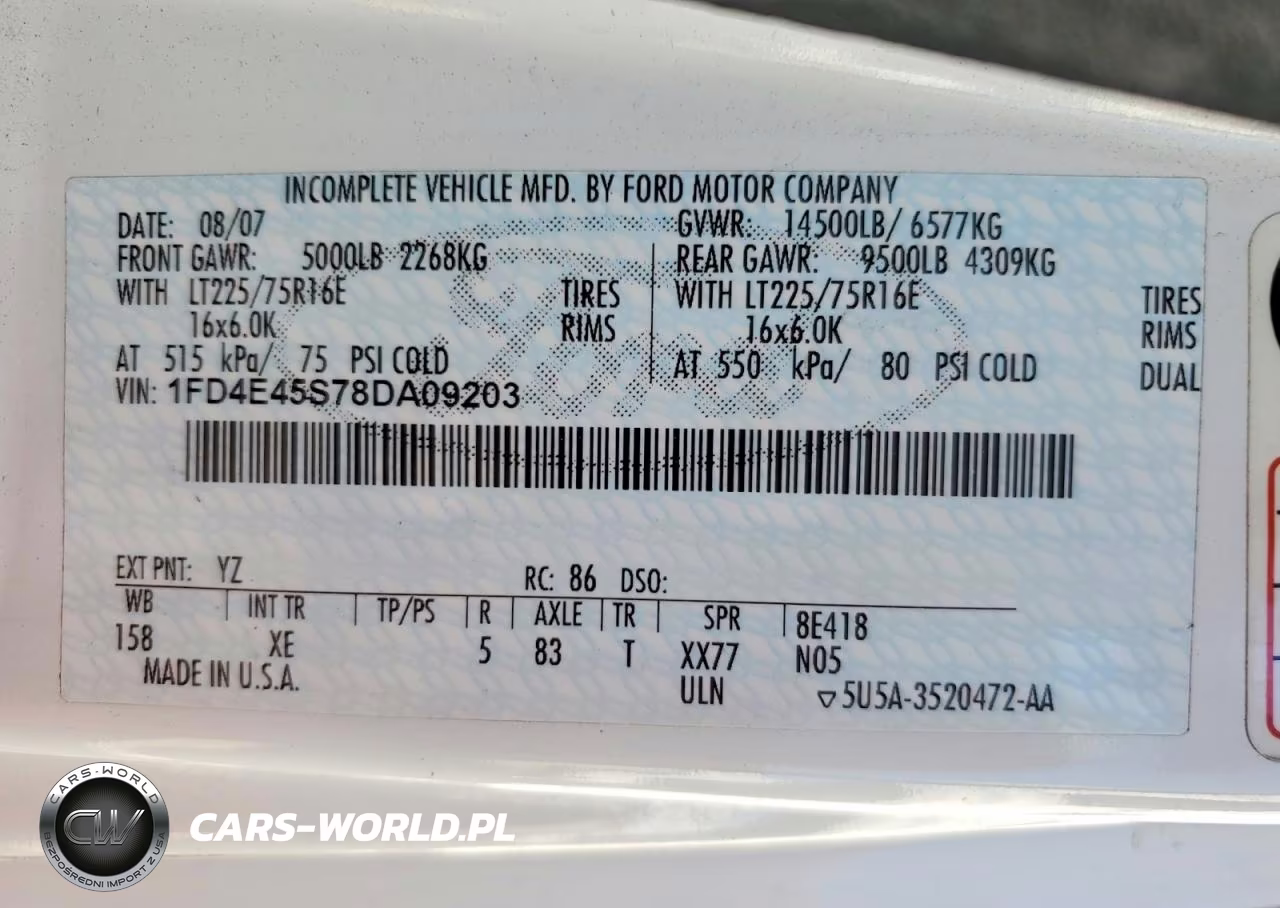 2008 Ford E-450 Cutaway VIN:1FD4E45S78DA09203 - 10