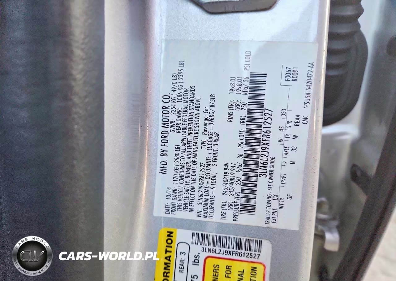 2015 Lincoln Mkz VIN:3LN6L2J9XFR612527 - 12